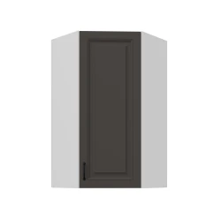 Szafka górna narożna 60 x 60 cm GN-108 1F (45°)  ATENA Grafit / Biały mat 