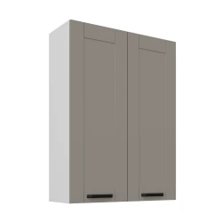 Szafka górna 80 cm LILA 80 G - 108 2F JASNOSZARY MAT / BIAŁY