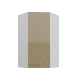 Szafka górna narożna 60 x 60 cm VENUS GN-108 1F (45°) CAPPUCCINO POŁYSK
