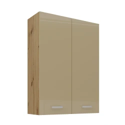 Szafka górna 80 cm VICTORIA 80 G-108 2F DĄB ARTISAN / CAPPUCCINO POŁYSK