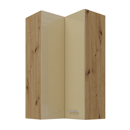 Przejdź do produktu Szafka górna narożna 60 x 60 cm VICTORIA GN-108 2F (90°) DĄB ARTISAN / CAPPUCCINO POŁYSK