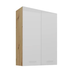 Szafka górna 80 cm VICTORIA 80 G - 108 2F DĄB ARTISAN / BIAŁY POŁYSK