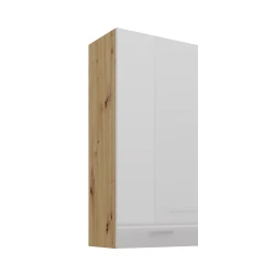 Szafka górna 50 cm VICTORIA 50 G-108 1F DĄB ARTISAN / BIAŁY POŁYSK