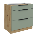 Szafka dolna CALIA 80 D 3S PREMIUM BOX AQUAMARINE / ARTISAN z powłoką ANTI FINGERPRINT