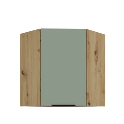 Szafka górna narożna 60 x 60 cm CALIA GN-72 1F (45°) AQUAMARINE / ARTISAN z powłoką ANTI FINGERPRINT
