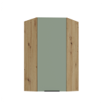 Szafka górna narożna 60 x 60 cm CALIA GN-108 1F (45°) AQUAMARINE / ARTISAN z powłoką ANTI FINGERPRINT