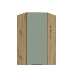 Szafka górna narożna 60 x 60 cm CALIA GN-108 1F (45°) AQUAMARINE / ARTISAN z powłoką ANTI FINGERPRINT