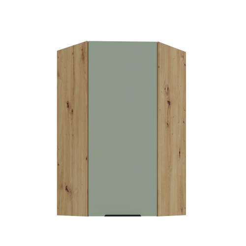 Przejdź do produktu Szafka górna narożna 60 x 60 cm CALIA GN-108 1F (45°) AQUAMARINE / ARTISAN z powłoką ANTI FINGERPRINT