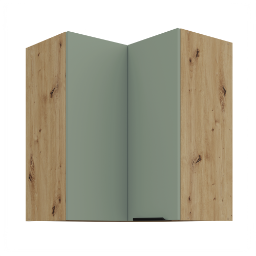 Przejdź do produktu Szafka górna narożna 60 x 60 cm CALIA GN-72 2F (90°) AQUAMARINE / ARTISAN z powłoką ANTI FINGERPRINT