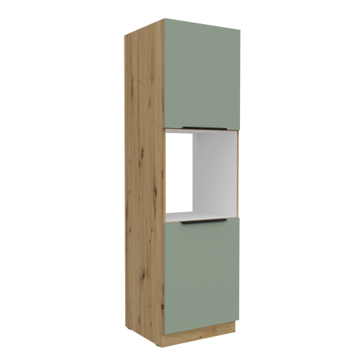 Przejdź do produktu Szafka kuchenna słupek CALIA 60 DP-210 2F AQUAMARINE / ARTISAN z powłoką ANTI FINGERPRINT