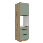 Szafka kuchenna słupek CALIA 60 DPS-210 3S 1F AQUAMARINE / ARTISAN z powłoką ANTI FINGERPRINT