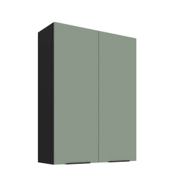 Szafka górna 80 cm CALIA 80 G-108 2F AQUAMARINE / CZARNY z powłoką ANTI FINGERPRINT