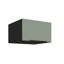 Szafka górna nadstawna CALIA 60 NAGU-36 1F pawlacz AQUAMARINE / CZARNY z powłoką ANTI FINGERPRINT