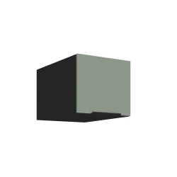 Szafka górna nadstawna CALIA 40 NAGU-36 1F pawlacz AQUAMARINE / CZARNY z powłoką ANTI FINGERPRINT
