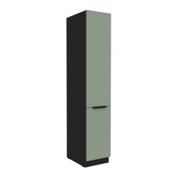 Szafka kuchenna słupek CALIA 40 DK-210 2F AQUAMARINE / CZARNY z powłoką ANTI FINGERPRINT