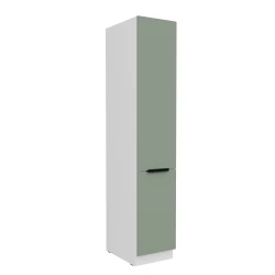 Szafka kuchenna słupek CALIA 40 DK-210 2F AQUAMARINE / BIAŁY z powłoką ANTI FINGERPRINT
