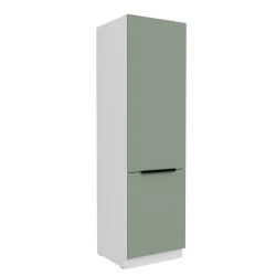Szafka kuchenna słupek CALIA 60 LO-210 2F AQUAMARINE / BIAŁY  z powłoką ANTI FINGERPRINT