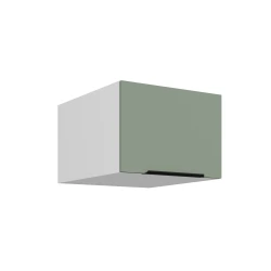 Szafka górna nadstawna CALIA 50 NAGU-36 1F pawlacz AQUAMARINE / BIAŁY z powłoką ANTI FINGERPRINT