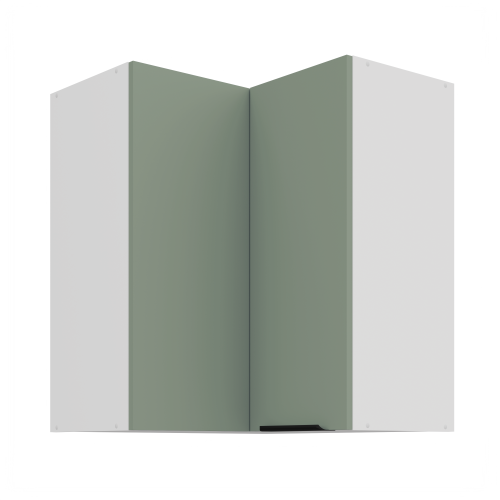 Przejdź do produktu Szafka górna narożna 60 x 60 cm CALIA GN-72 2F (90°) AQUAMARINE / BIAŁY z powłoką ANTI FINGERPRINT