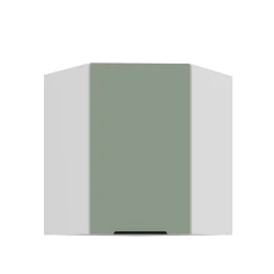 Szafka górna narożna 60 x 60 cm CALIA GN-72 1F (45°) AQUAMARINE / BIAŁY z powłoką ANTI FINGERPRINT