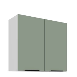 Szafka górna 80 cm CALIA 80 G-72 2F AQUAMARINE / BIAŁY z powłoką ANTI FINGERPRINT