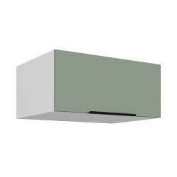 Szafka górna nadstawna CALIA 80 NAGU-36 1F pawlacz AQUAMARINE / BIAŁY z powłoką ANTI FINGERPRINT
