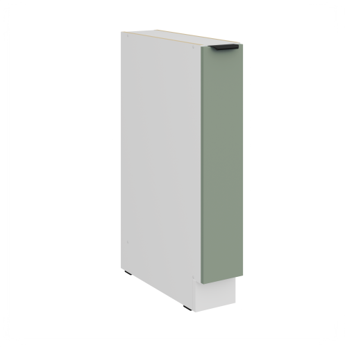 Przejdź do produktu Szafka dolna 15 cm CALIA 15 D CARGO BB wysuwana z koszem AQUAMARINE / BIAŁY z powłoką ANTI FINGERPRINT