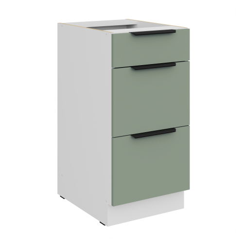 Przejdź do produktu Szafka dolna CALIA 40 D 3S BB PREMIUM BOX AQUAMARINE / BIAŁY powłoką ANTI FINGERPRINT