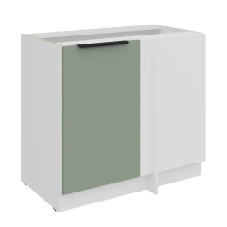 Szafka dolna narożna CALIA 105 ND 1F BB AQUAMARINE / BIAŁY z powłoką ANTI FINGERPRINT