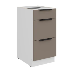 Szafka dolna CALIA 40 D 3S BB PREMIUM BOX SANDGRAU / BIAŁY powłoką ANTI FINGERPRINT