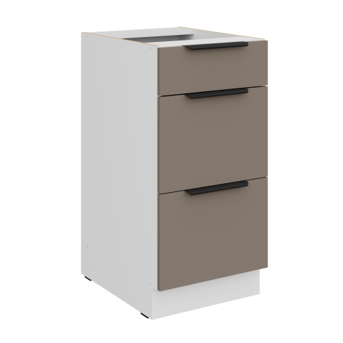 Przejdź do produktu Szafka dolna CALIA 40 D 3S BB PREMIUM BOX SANDGRAU / BIAŁY powłoką ANTI FINGERPRINT