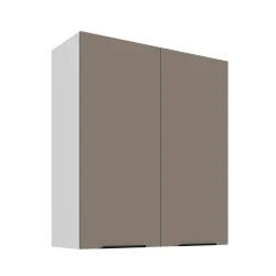 Szafka górna 80 cm CALIA 80 G-90 2F SANDGRAU / BIAŁY z powłoką ANTI FINGERPRINT