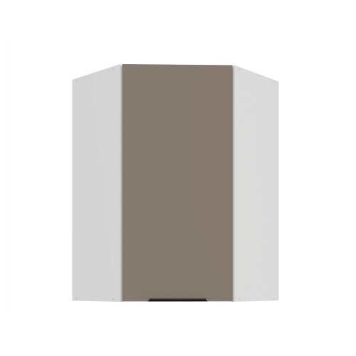Przejdź do produktu Szafka górna narożna 60 x 60 cm CALIA GN-90 1F (45°) SANDGRAU / BIAŁY z powłoką ANTI FINGERPRINT