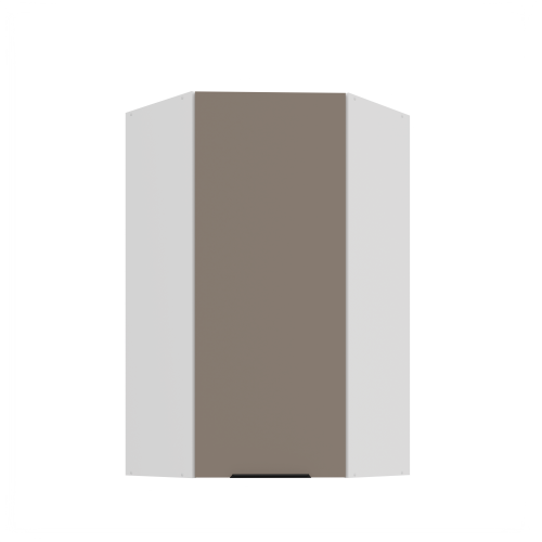 Przejdź do produktu Szafka górna narożna 60 x 60 cm CALIA GN-108 1F (45°) SANDGRAU / BIAŁY z powłoką ANTI FINGERPRINT