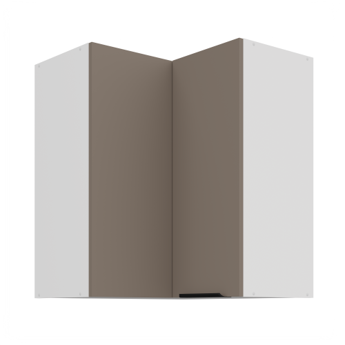 Przejdź do produktu Szafka górna narożna 60 x 60 cm CALIA GN-72 2F (90°) SANDGRAU / BIAŁY z powłoką ANTI FINGERPRINT