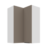 Szafka górna narożna 60 x 60 cm CALIA GN-90 2F (90°) SANDGRAU / BIAŁY z powłoką ANTI FINGERPRINT