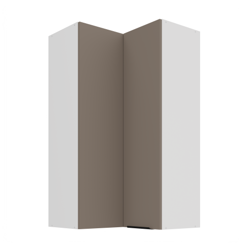 Przejdź do produktu Szafka górna narożna 60 x 60 cm CALIA GN-108 2F (90°) SANDGRAU / BIAŁY z powłoką ANTI FINGERPRINT