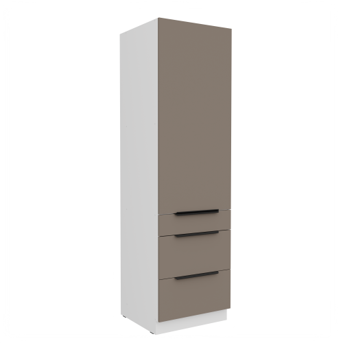 Przejdź do produktu Szafka kuchenna słupek CALIA 60 DKS-210 3S 1F SANDGRAU / BIAŁY z powłoką ANTI FINGERPRINT