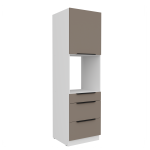 Szafka kuchenna słupek CALIA 60 DPS-210 3S 1F SANDGRAU / BIAŁY z powłoką ANTI FINGERPRINT