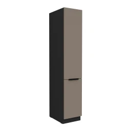 Szafka kuchenna słupek CALIA 40 DK-210 2F SANDGRAU / CZARNY z powłoką ANTI FINGERPRINT