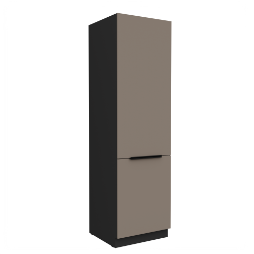 Przejdź do produktu Szafka kuchenna słupek CALIA 60 LO-210 2F SANDGRAU / CZARNY z powłoką ANTI FINGERPRINT