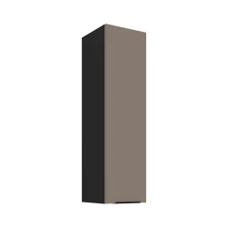 Szafka górna 30cm CALIA 30 G-108 1F SANDGRAU / CZARNY  z powłoką ANTI FINGERPRINT
