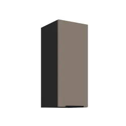 Szafka górna 30cm CALIA 30 G-72 1F SANDGRAU / CZARNY  z powłoką ANTI FINGERPRINT