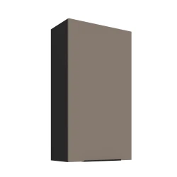 Szafka górna 60 cm CALIA 60 G - 108 1F SANDGRAU / CZARNY z powłoką ANTI FINGERPRINT