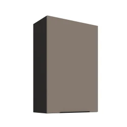 Szafka górna 60 cm CALIA 60 G - 90 1F SANDGRAU / CZARNY z powłoką ANTI FINGERPRINT