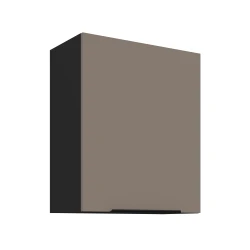 Szafka górna 60 cm CALIA 60 G - 72 1F SANDGRAU  / CZARNY z powłoką ANTI FINGERPRINT