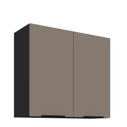 Szafka górna 80 cm CALIA 80 G-72 2F SANDGRAU / CZARNY z powłoką ANTI FINGERPRINT
