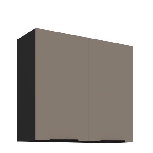 Przejdź do produktu Szafka górna 80 cm CALIA 80 G-72 2F SANDGRAU / CZARNY z powłoką ANTI FINGERPRINT