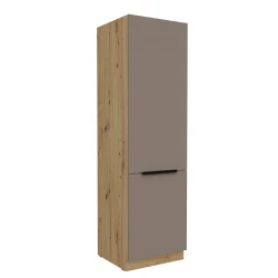 Szafka kuchenna słupek CALIA 60 DK-210 2F SANDGRAU / DĄB ARTISAN z powłoką ANTI FINGERPRINT