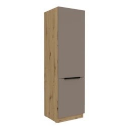 Szafka kuchenna słupek CALIA 60 LO-210 2F SANDGRAU / DĄB ARTISAN z powłoką ANTI FINGERPRINT